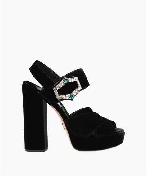 prada crushed velvet sandals|Women's Sandals .